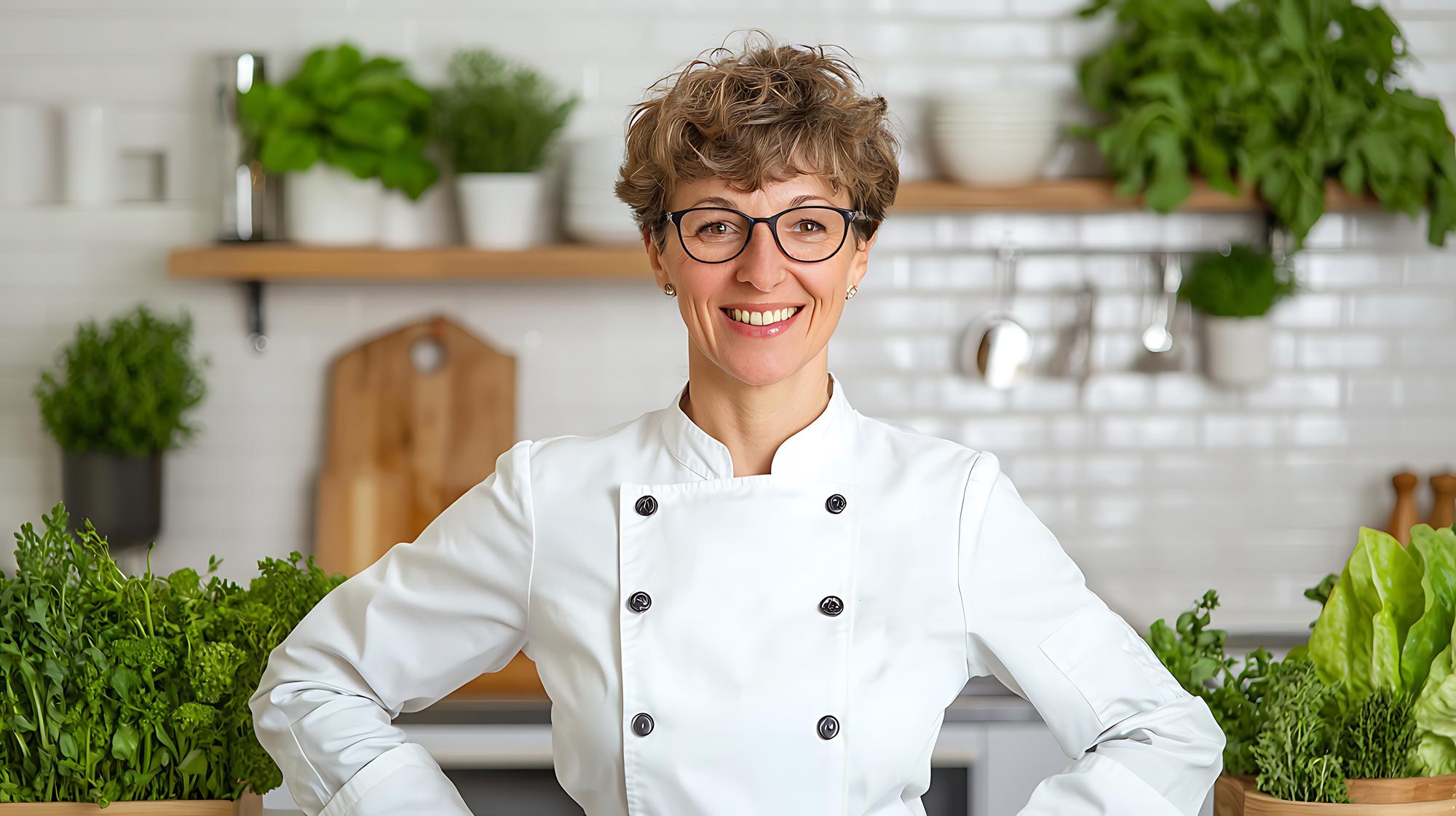 friendly chef in local kitchen